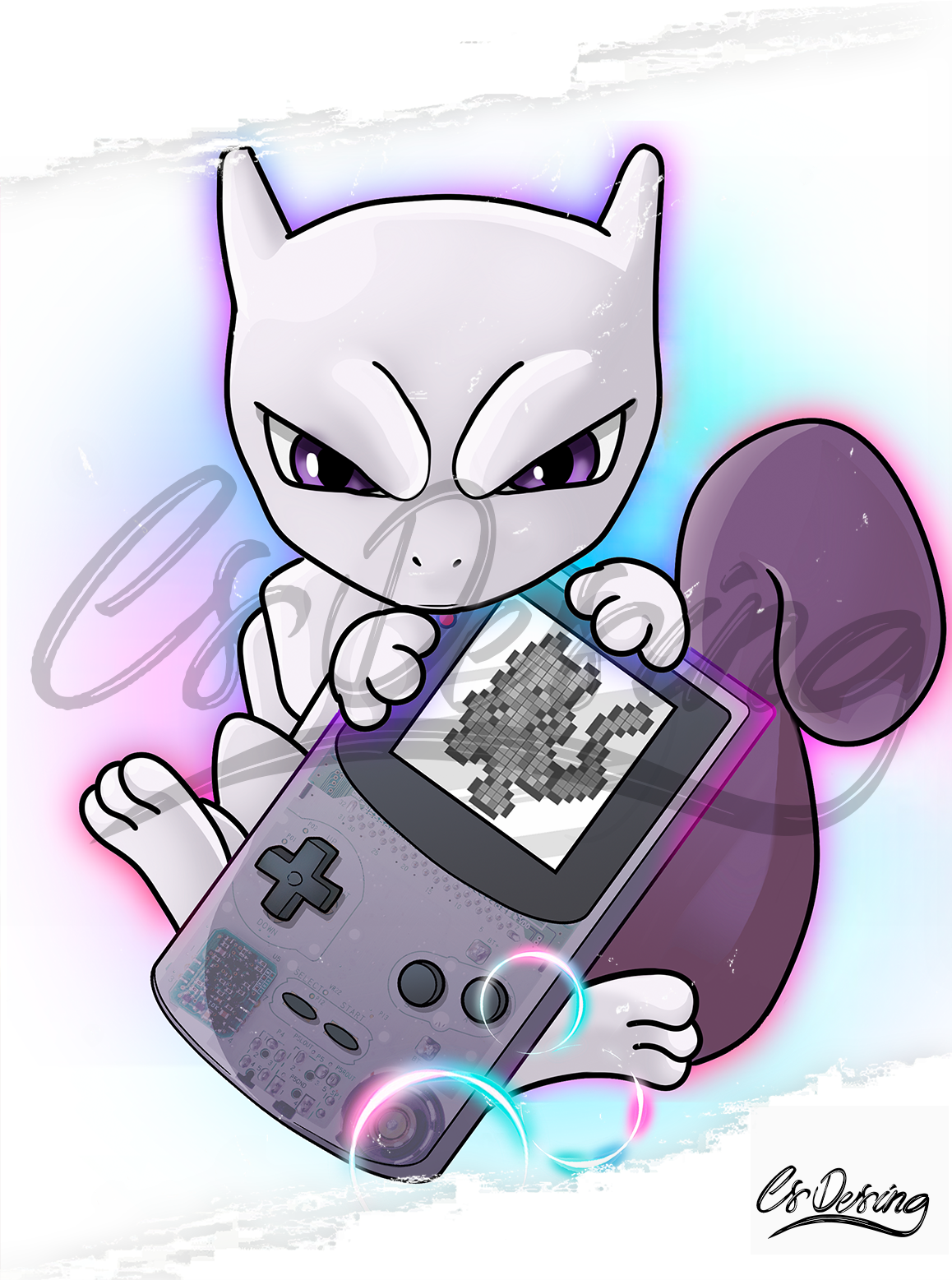 Lámina Mewtwo Pixel