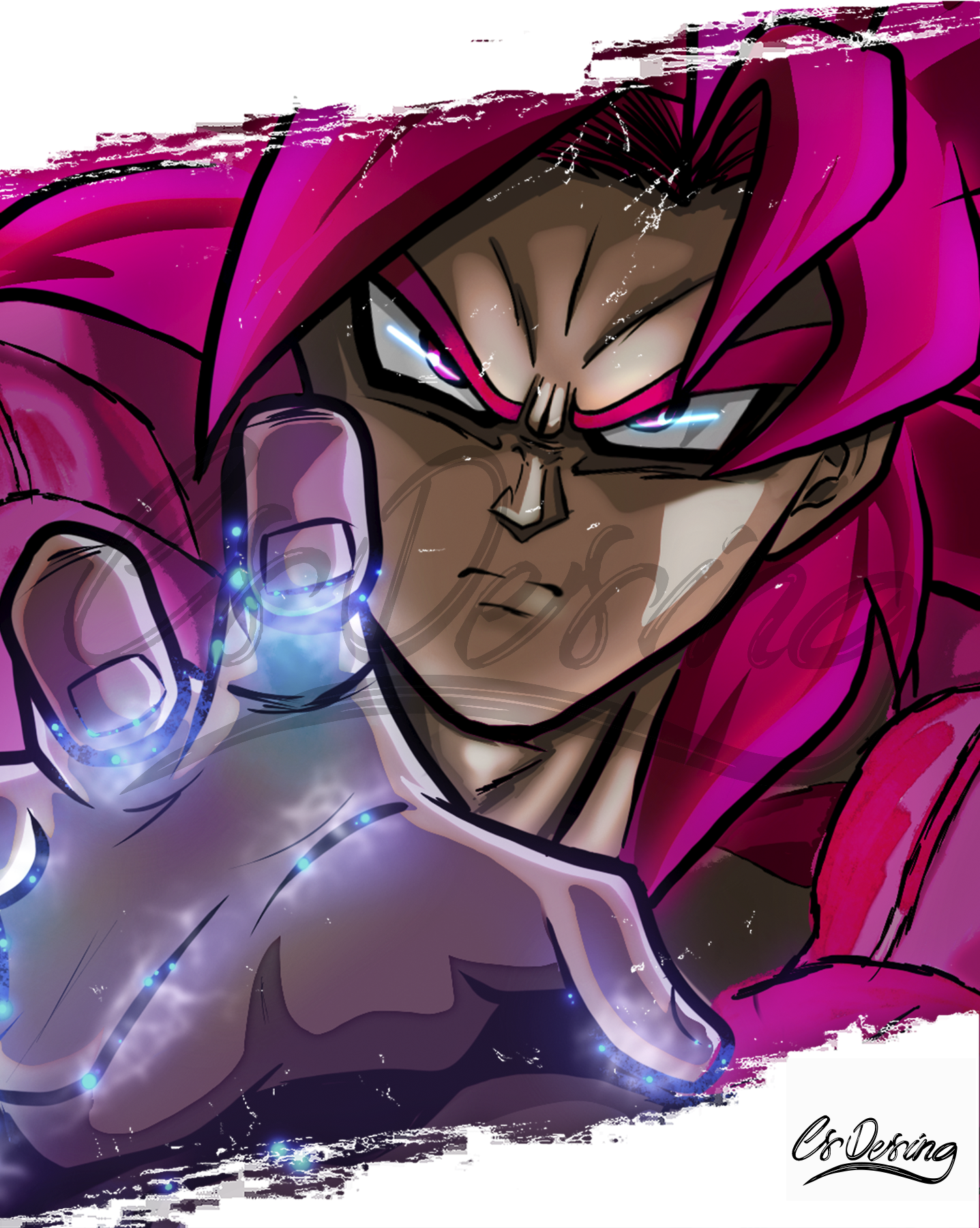 Lámina Goku SSJ4 Daima Energy Particles