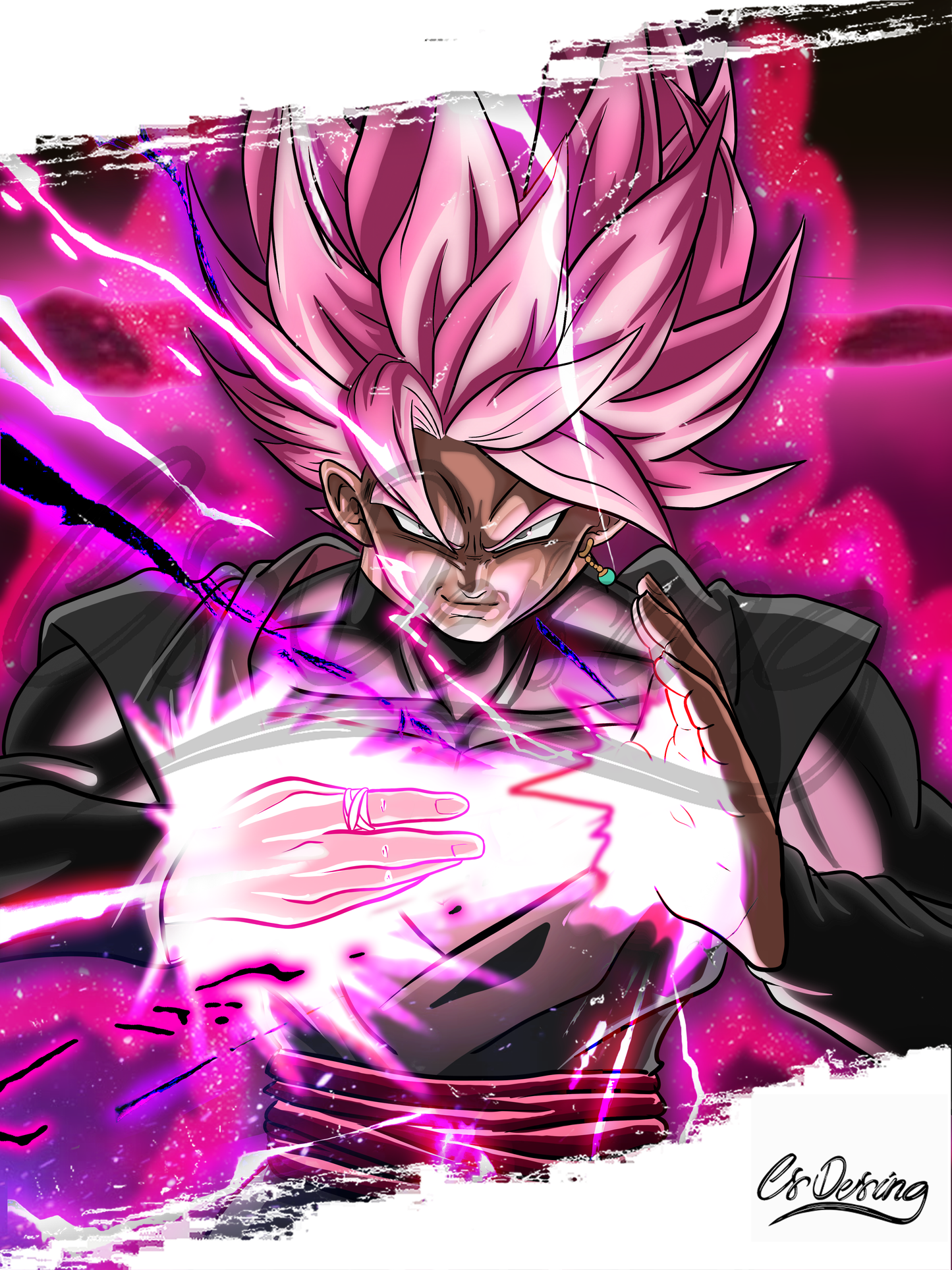 Lámina Goku Black Rosé