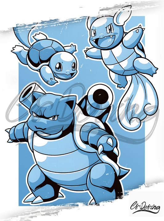 Lámina Squirtle Evolutions
