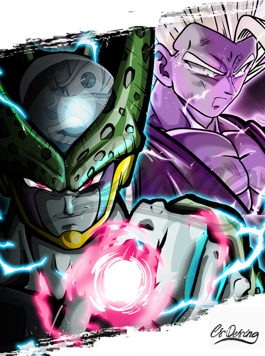 Lámina Perfect Cell & Gohan